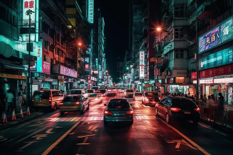 赛博都市·霓虹车流