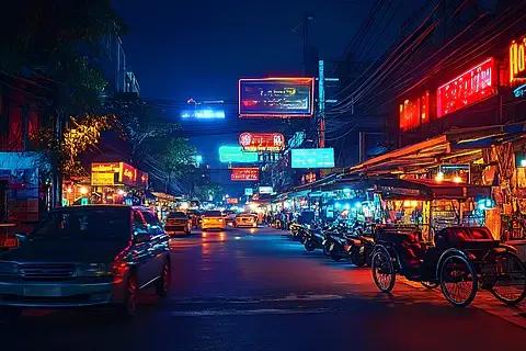 东南亚夜市·霓虹烟火气